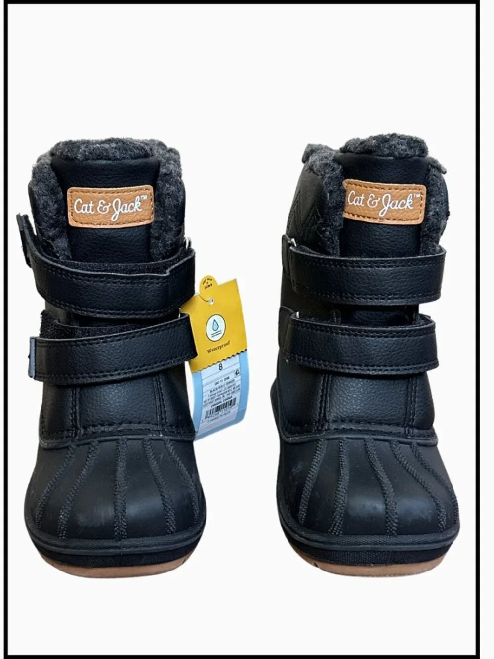Toddler Denver Winter Boots with Faux Fur Waterproof - Cat & Jack™ Black Size 8